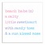 Beach Babe 12x12 Canvas Wall Art