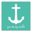 My Anchor Teal 12x12 Canvas Wall Art