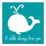 Whale Always Love 12x12 Canvas Wall Art