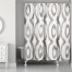 Taupe Cat Eye 71x74 Shower Curtain
