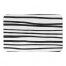 Black Watercolor Stripes 34x21 Bath Mat
