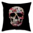 Floral Skull Pillow