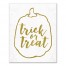 Gold Script Trick or Treat Wall Art