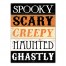 Halloween Adjectives Wall Art