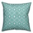 Teal Diamond Pattern Pillow