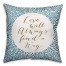 Love Will Always Find a Way - Blue Pillow Cover