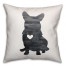 Gray Silhouette Corgi Pillow