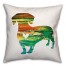 Colorful Silhouette Dachshund Pillow