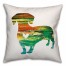Colorful Silhouette Dachshund Pillow Cover