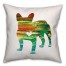 Colorful Silhouette Frenchie Pillow