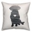 Gray Silhouette Lab Pillow
