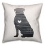 Gray Silhouette Rottweiler Pillow