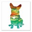 Paint Silhouette Corgi Wall Art