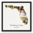 Florida Family 20x20 Personalized Black Floating Framed Canvas