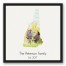 New Hampshire Family 20x20 Personalized Black Floating Framed Canvas