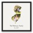 New Jersey Family 20x20 Personalized Black Floating Framed Canvas