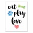 Eat Play Love Watercolor 30x40 Canvas Wall Art