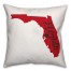 Red and Black Florida Pride 16x16 Spun Poly Pillow