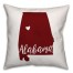 Red Alabama Go Team 16x16 Spun Poly Pillow