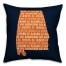 Blue Alabama Go Team 16x16 Spun Poly Pillow