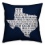 Blue Texas Go Team 16x16 Spun Poly Pillow