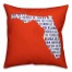 Orange Florida Go Team 16x16 Spun Poly Pillow