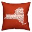 Orange New York Go Team 16x16 Spun Poly Pillow