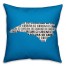 Blue North Carolina Go Team 16x16 Spun Poly Pillow