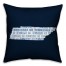 Blue Tennessee Go Team 16x16 Spun Poly Pillow