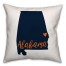 Blue and Orange Alabama Pride 16x16 Spun Poly Pillow