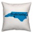 Blue and Black North Carolina Pride 16x16 Spun Poly Pillow