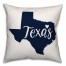 Blue and White Texas Pride 16x16 Spun Poly Pillow