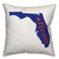 Blue and Orange Florida Pride 16x16 Spun Poly Pillow
