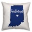 Blue and White Indiana Pride 16x16 Spun Poly Pillow