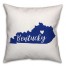 Blue and White Kentucky Pride 16x16 Spun Poly Pillow