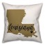 Tan and Black Louisiana Pride 16x16 Spun Poly Pillow