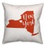 Orange and White New York Pride 16x16 Spun Poly Pillow