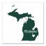 Designs Direct Creative Group Green and White Michigan Pride 16x16 Canvas Wall Art