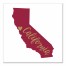 Designs Direct Creative Group Red and Tan California Pride 16x16 Canvas Wall Art