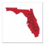 Designs Direct Creative Group Red and Black Florida Pride 16x16 Canvas Wall Art