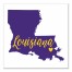 Designs Direct Creative Group Purple and Yellow Louisiana Pride 16x16 Canvas Wall Art