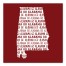 Red Alabama Go Team 16x16 Canvas Wall Art