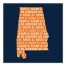Designs Direct Creative Group Blue Alabama Go Team 16x16 Canvas Wall Art