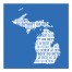 Designs Direct Creative Group Blue Michigan Go Team 16x16 Canvas Wall Art