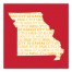 Designs Direct Creative Group Red Missouri Go Team 16x16 Canvas Wall Art