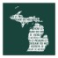 Designs Direct Creative Group Green Michigan Go Team 16x16 Canvas Wall Art