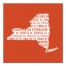 Designs Direct Creative Group Orange New York Go Team 16x16 Canvas Wall Art