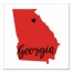 Designs Direct Creative Group Red Orange and Black Georgia Pride 16x16 Canvas Wall Art