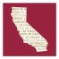 Designs Direct Creative Group Red California Go Team 16x16 Canvas Wall Art