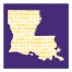 Designs Direct Creative Group Purple Louisiana Go Team 16x16 Canvas Wall Art